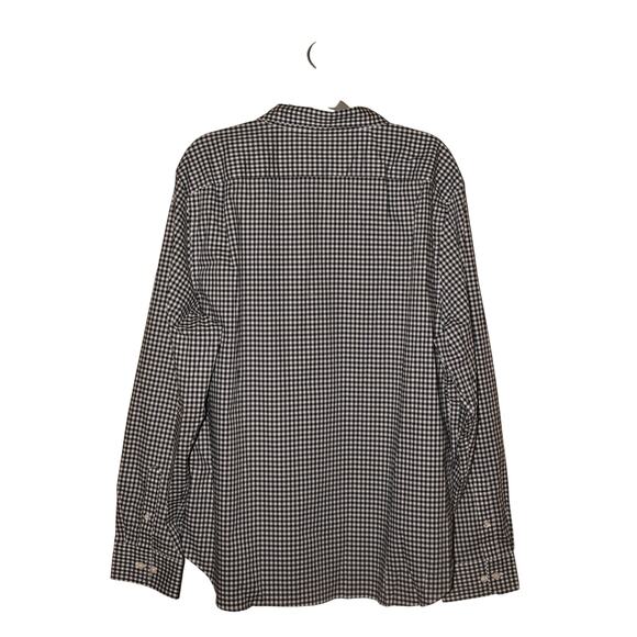 NAUTICA NEW $70 Navy White Gingham Check Long Sleeve Button Down Shirt Men's XXL - Picture 2 of 4
